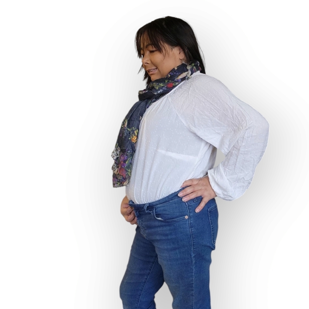 GREY AND YELLOW SCARF WOMENS - Picture 7 of 8